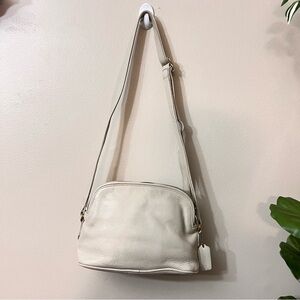 RARE Vintage COACH Cream Natural Grain Double Zip Satchel 4914